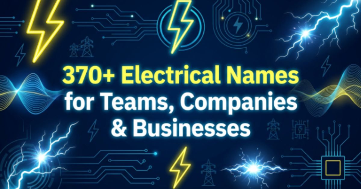 370-electrical-names-for-teams-companies-and-businesses